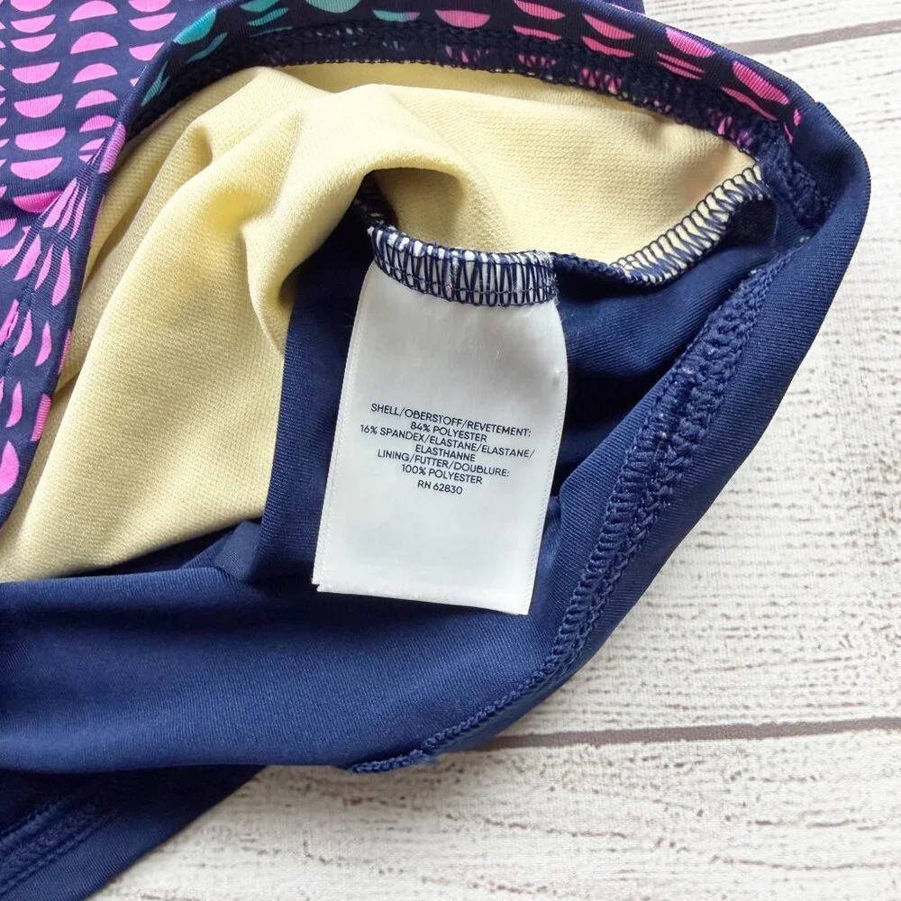 Lands End Colorful Raglan Swim Shirt Rashguard - Picture 2 of 4